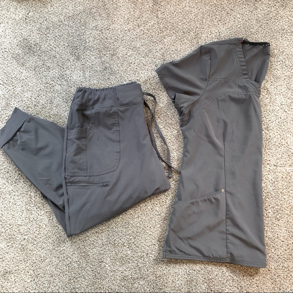 Heart and Soul scrub set pewter grey XL